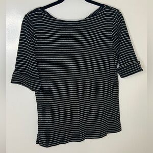 Ralph Lauren Black and White Striped Tee